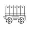 wagon trailer line icon vector illustration