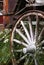 Wagon Wheel and flowers