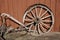 Wagon wheel, tools and plow