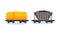 Wagons: transportation and cargo carriage coal. Wagons with freight, cisterns.