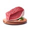 Wagyu Meat on white background. Illustration style. wagyu steak tenderloin restaurant menu kitchen cute for barbeque beef butcher.