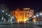 WAHINGTON, D.C. - JANUARY 09, 2014: Washington Cityscape. Low Angle Photo. Long Exposure. Night Photography.