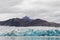 The Wahlenberg glacier meets the Arctic Ocean at Svalbard, Norway. August 2017