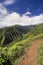 Waihee Ridge Trail, looking up the valley to the West Maui Mountains, Hawaii
