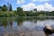 Waikato River passing through Hamilton, New Zealand