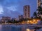 Waikiki Beach at dusk