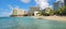 Waikiki beach on a January day full of sunshine