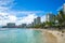 Waikiki beach at Oahu island in Hawaii, United states