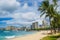 Waikiki beach panorama view