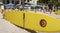 Waikiki, Honolulu, Hawaii - Oct 31, 2021-Lifeguard surfboard on the beach