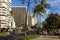 Waikiki street and seafront at daytime