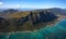 Waimanalo Beach and coastline on the island of Oahu, Hawaii.