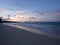 Waimanalo Beach looking towards Mokulua islands at dusk
