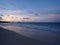 Waimanalo Beach looking towards Mokulua islands at dusk