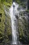 Waimoku Falls big waterfall in Maui Hawaii in Haleakala National Park on the Pipiwai Trail.