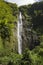 Waimoku Falls tall waterfall along the Pipiwai trail in Maui, Hawaii