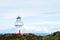 Waipapa point, the lighthouse, ocean and cloudy. I