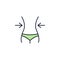 waist outline icon. Element of colored spa icon for mobile concept and web apps. Thin line waist outline icon can be used for web
