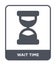 wait time icon in trendy design style. wait time icon isolated on white background. wait time vector icon simple and modern flat