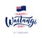 Waitangi day. New Zealand. Hand lettering design for Waitangi day. Vector illustration