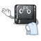 Waiter button f5 in the shape cartoon