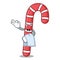 Waiter candy canes mascot cartoon