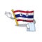 Waiter flag thailand cartoon is stored character closet