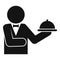 Waiter food tray icon, simple style