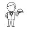 waiter hotel service isolated icon