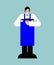 Waiter isolated. man serve customers at in restaurant. vector illustration