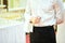 Waiter ready to service at party