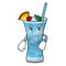 Waiting blue hawaii mascot cartoon