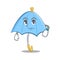 Waiting blue umbrella character cartoon