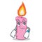 Waiting candle character cartoon style