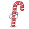 Waiting candy canes mascot cartoon