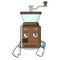 Waiting coffe grinder toys in cartoon shape