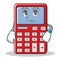 Waiting cute calculator character cartoon