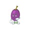 Waiting delicious winne fruit in a character cartoon