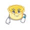 Waiting egg tart mascot cartoon
