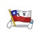 Waiting flag chile with in the character