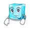 Waiting ice cubes on the cartoon funny
