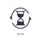 waiting icon on white background. Simple element illustration from user interface concept