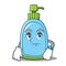 Waiting liquid soap character cartoon