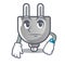 Waiting miniature electric plug the shape cartoon