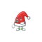 Waiting santa claus hat on cartoon mascot style design