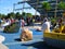 Waiting for a show to begin, Aquarium of the Pacific, Long Beach, California, USA