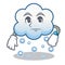 Waiting snow cloud character cartoon