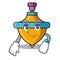 Waiting spinning top mascot cartoon