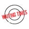 Waiting Times rubber stamp