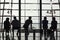 Waiting travelers enjoy the view on Beijing Capital Airport, Terminal 3.